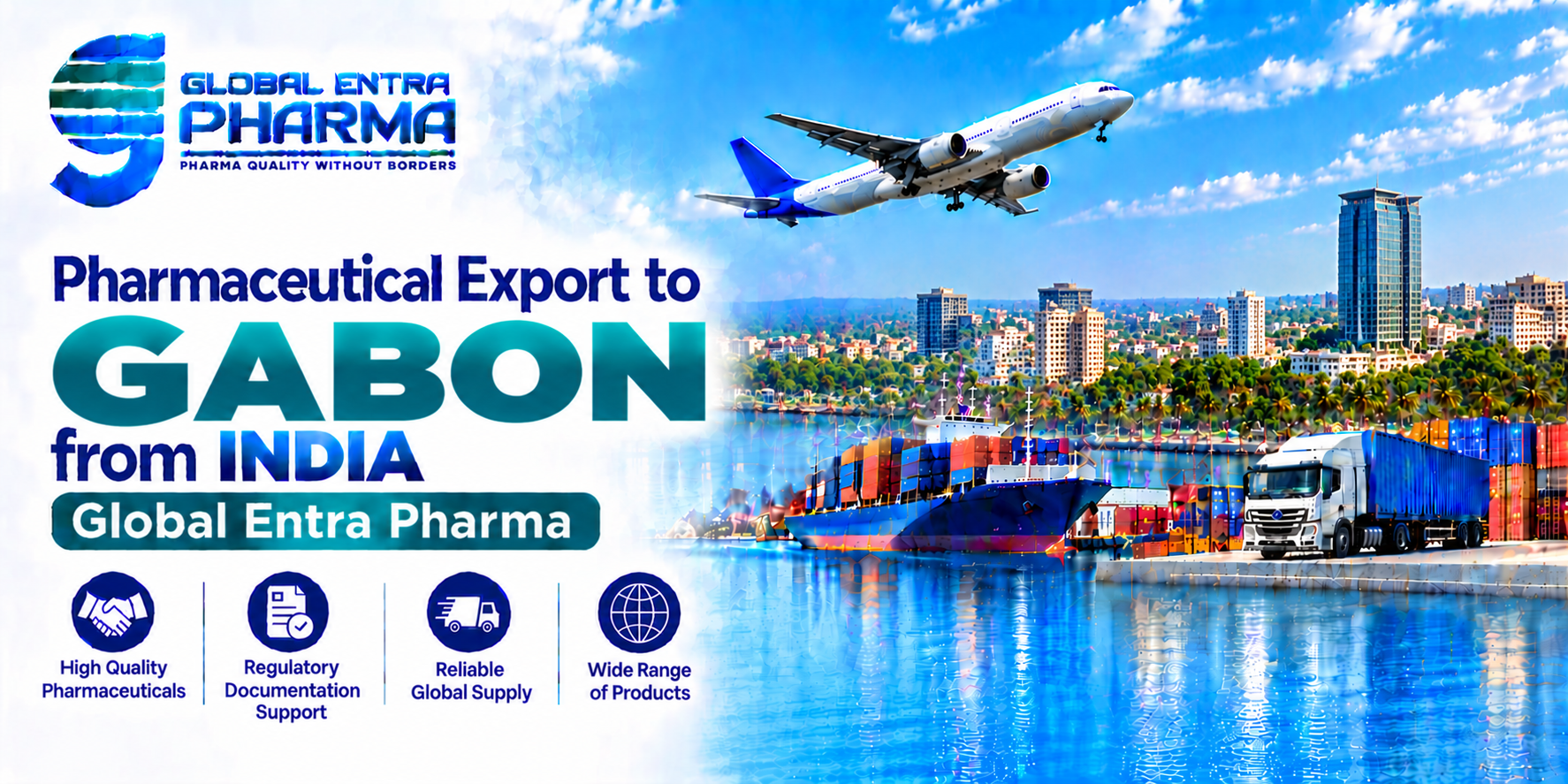 Pharmaceutical Export to Gabon from India | Global Entra Pharma